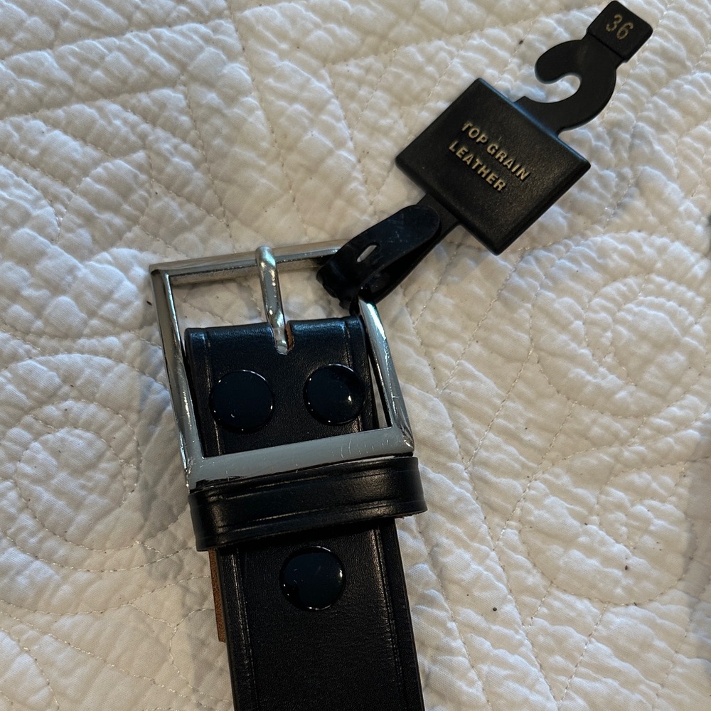 Black Leather officials Belt